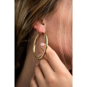 14k Italian Gold Large 60mm Hoop Earrings